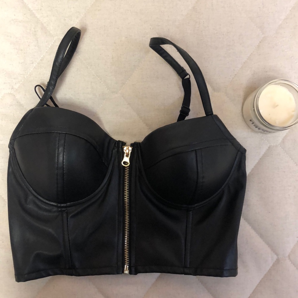 Leather Crop Top